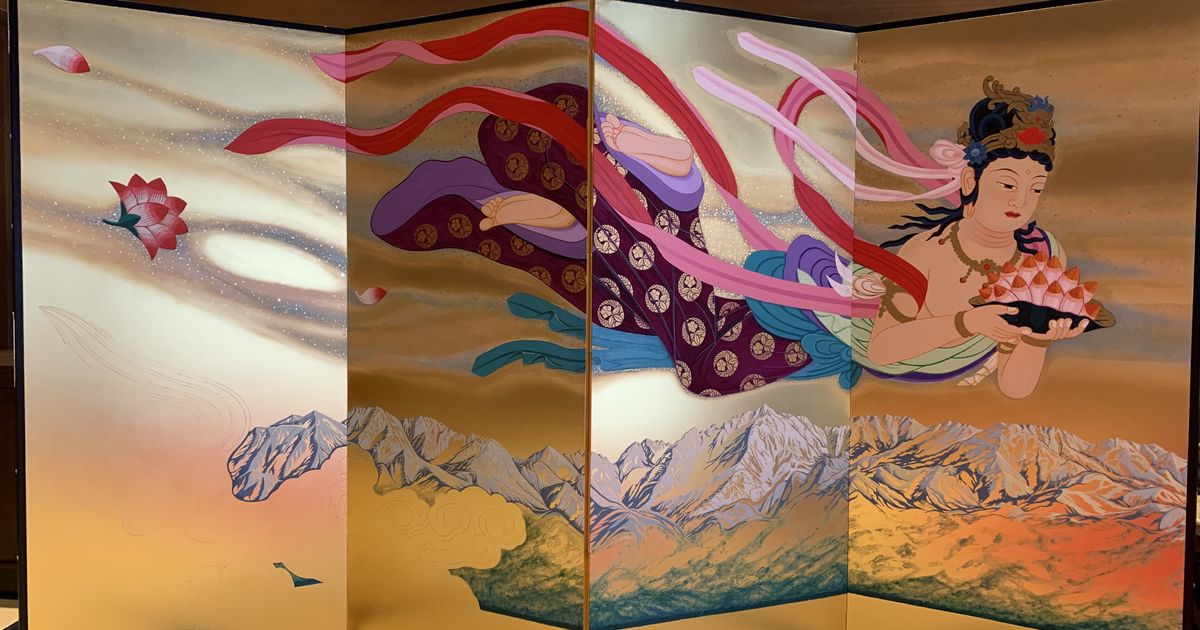 天女の屏風絵 | 埼玉にある浄土真宗本願寺派 聞乗寺からのお知らせ